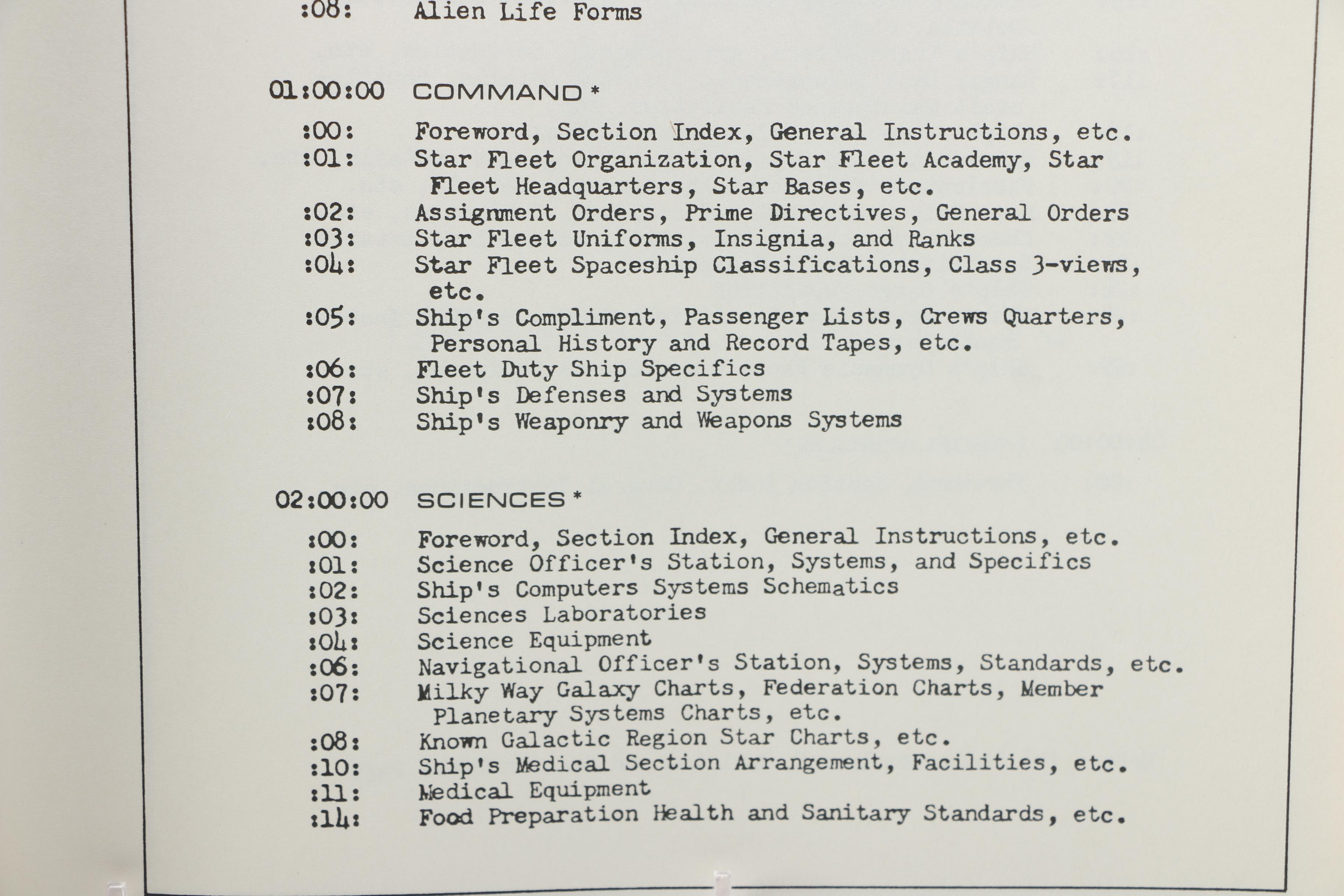 1975 Star Trek "Star Fleet Technical Manual"