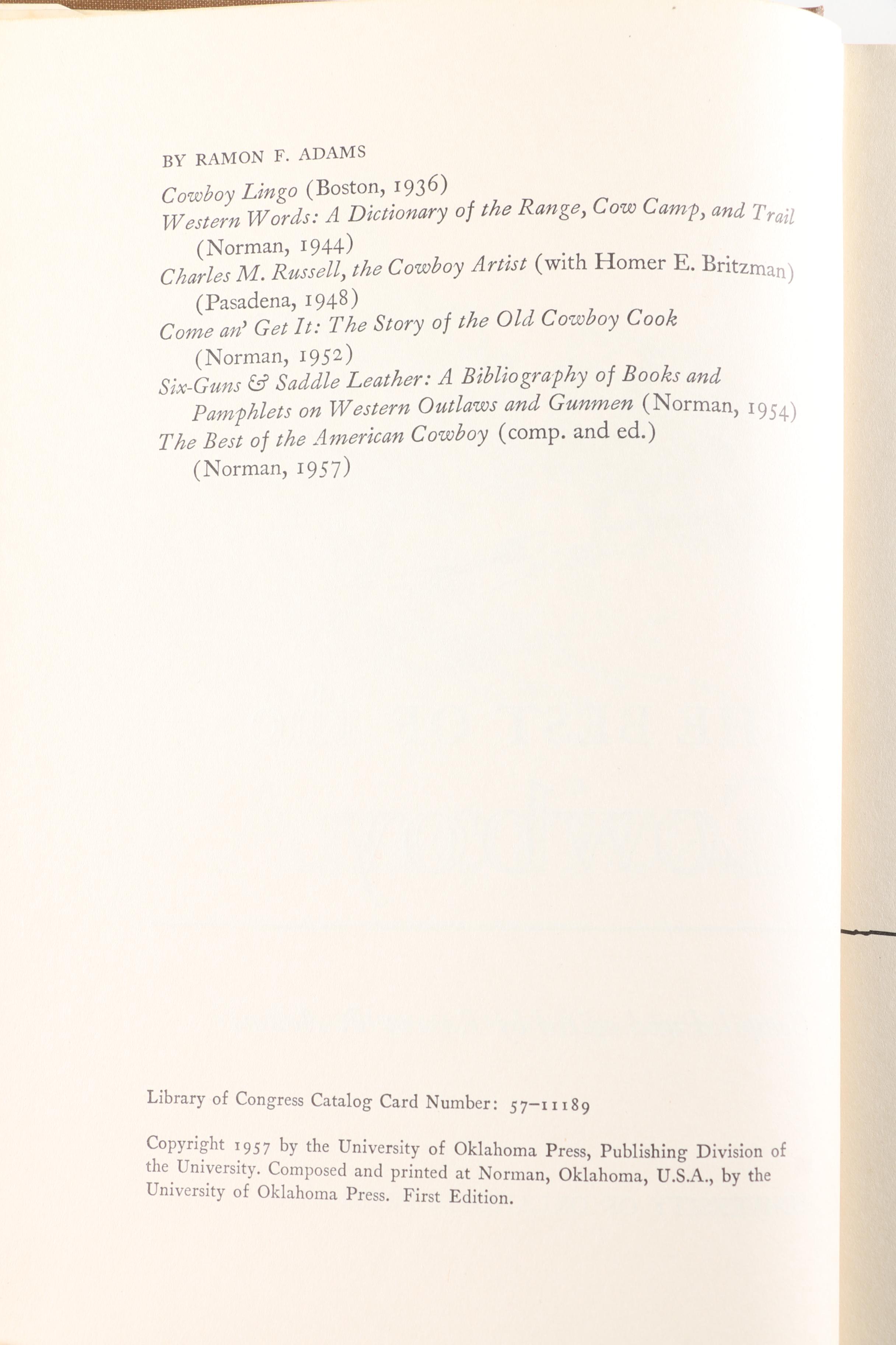 Vintage Western Americana Literature