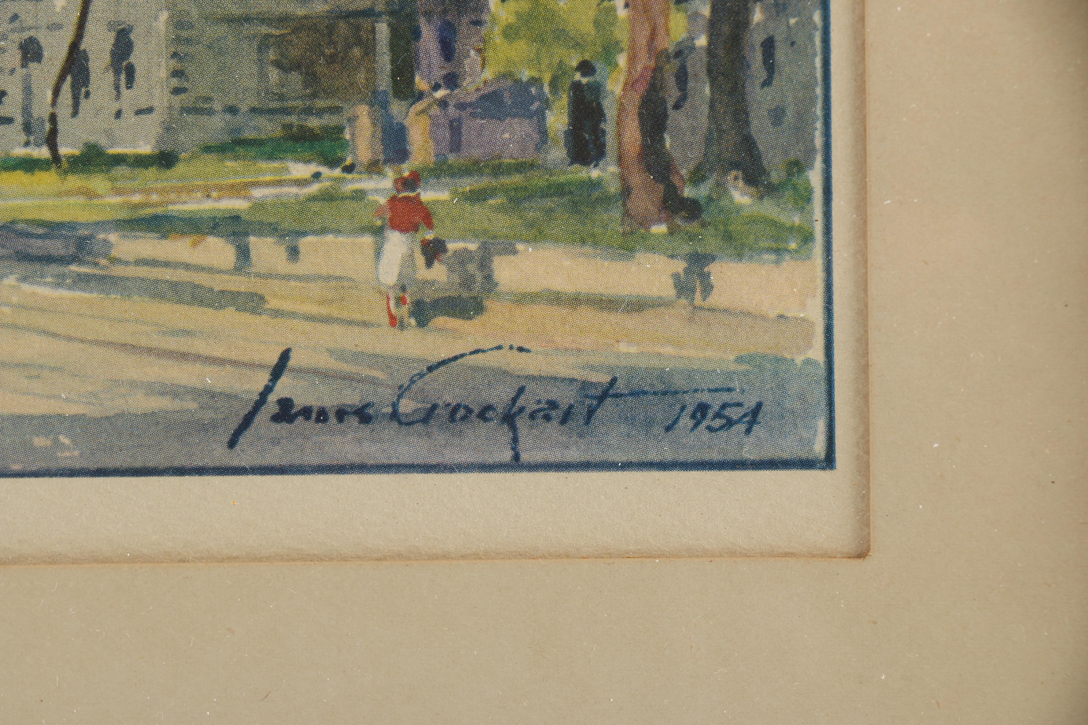 After James Crockart Offset Lithograph of Notre Dame Street