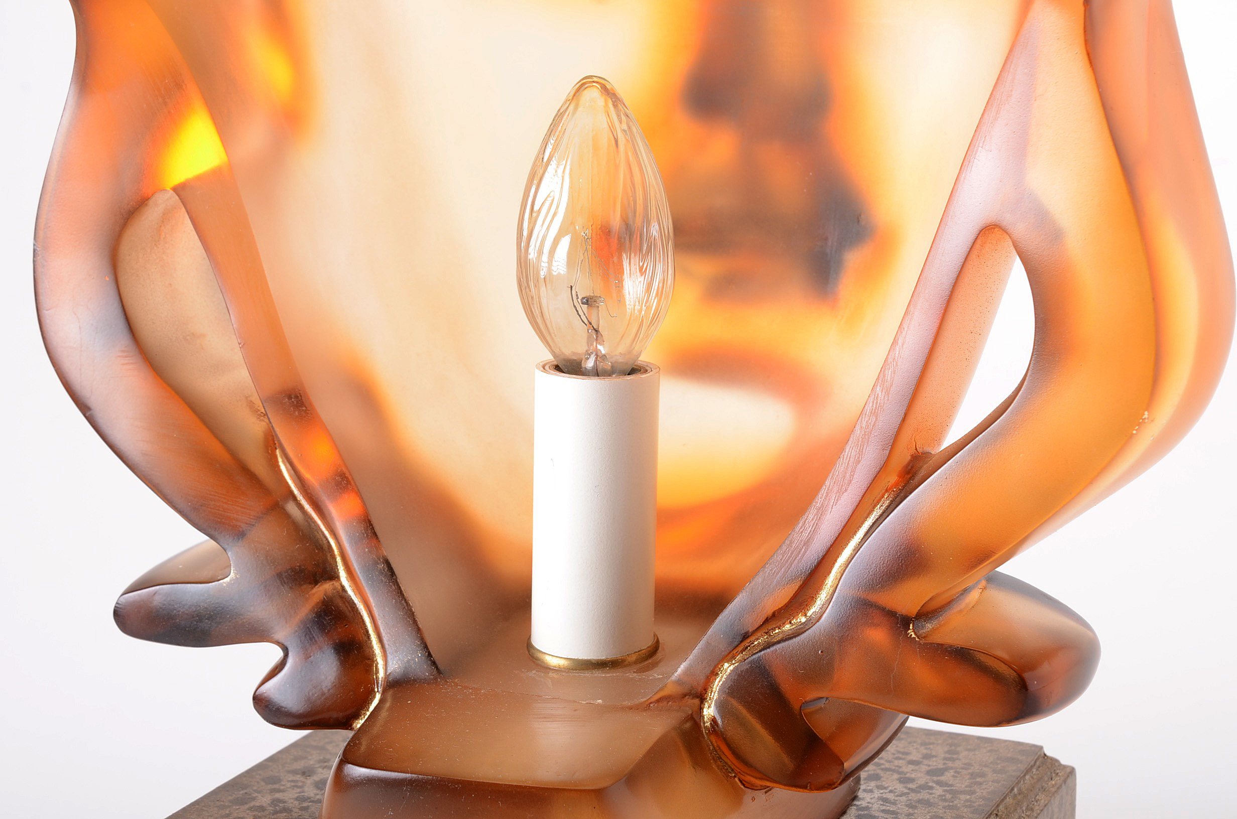 Illuminated Female Face Sculpture