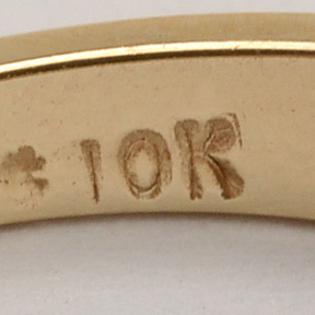 10K Yellow Gold Diamond Wedding Ring Set