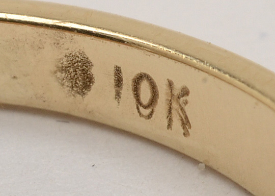 10K Yellow Gold Diamond Wedding Ring Set