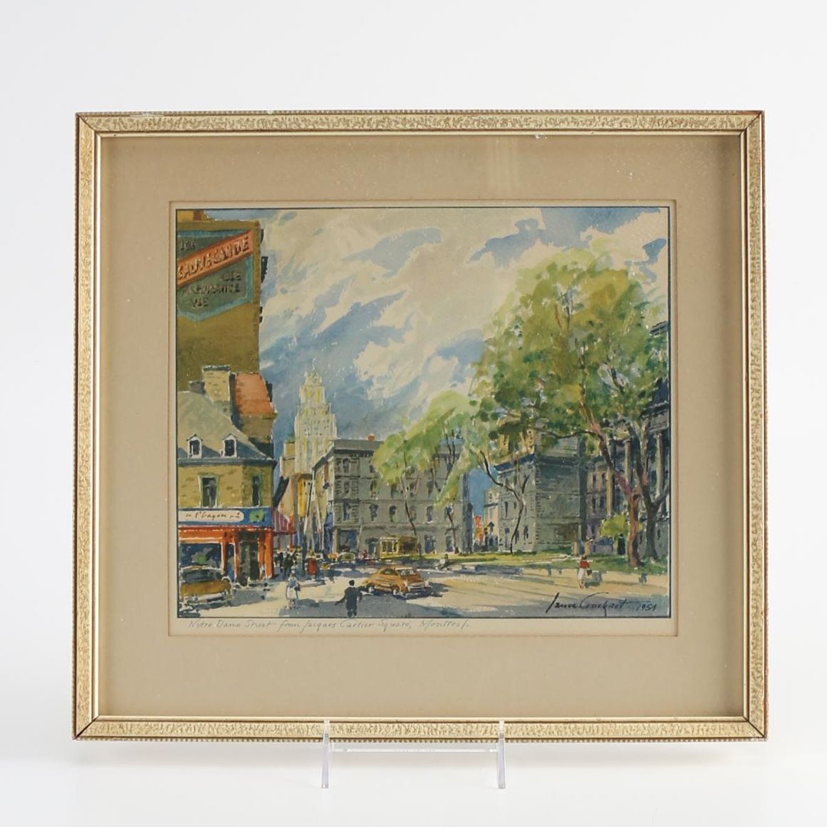 After James Crockart Offset Lithograph of Notre Dame Street