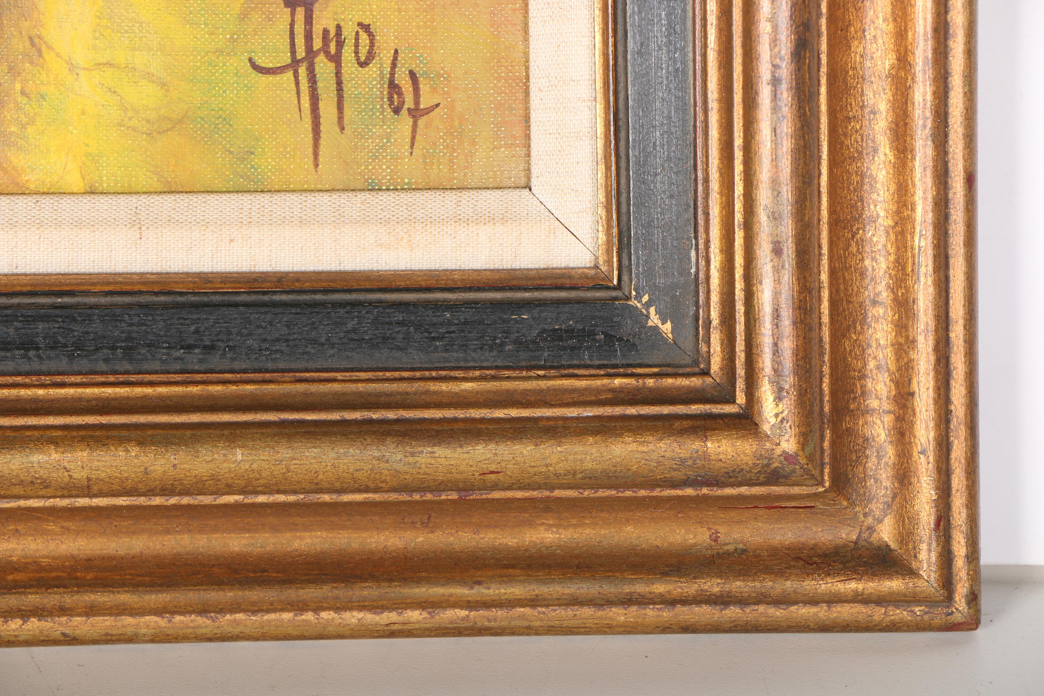 1967 Robert Aillaud Ayo Oil on Canvas