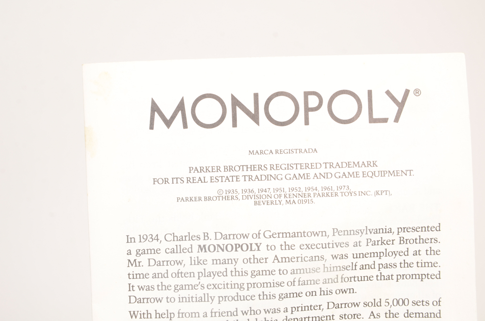 Vintage "Monopoly" Board Game