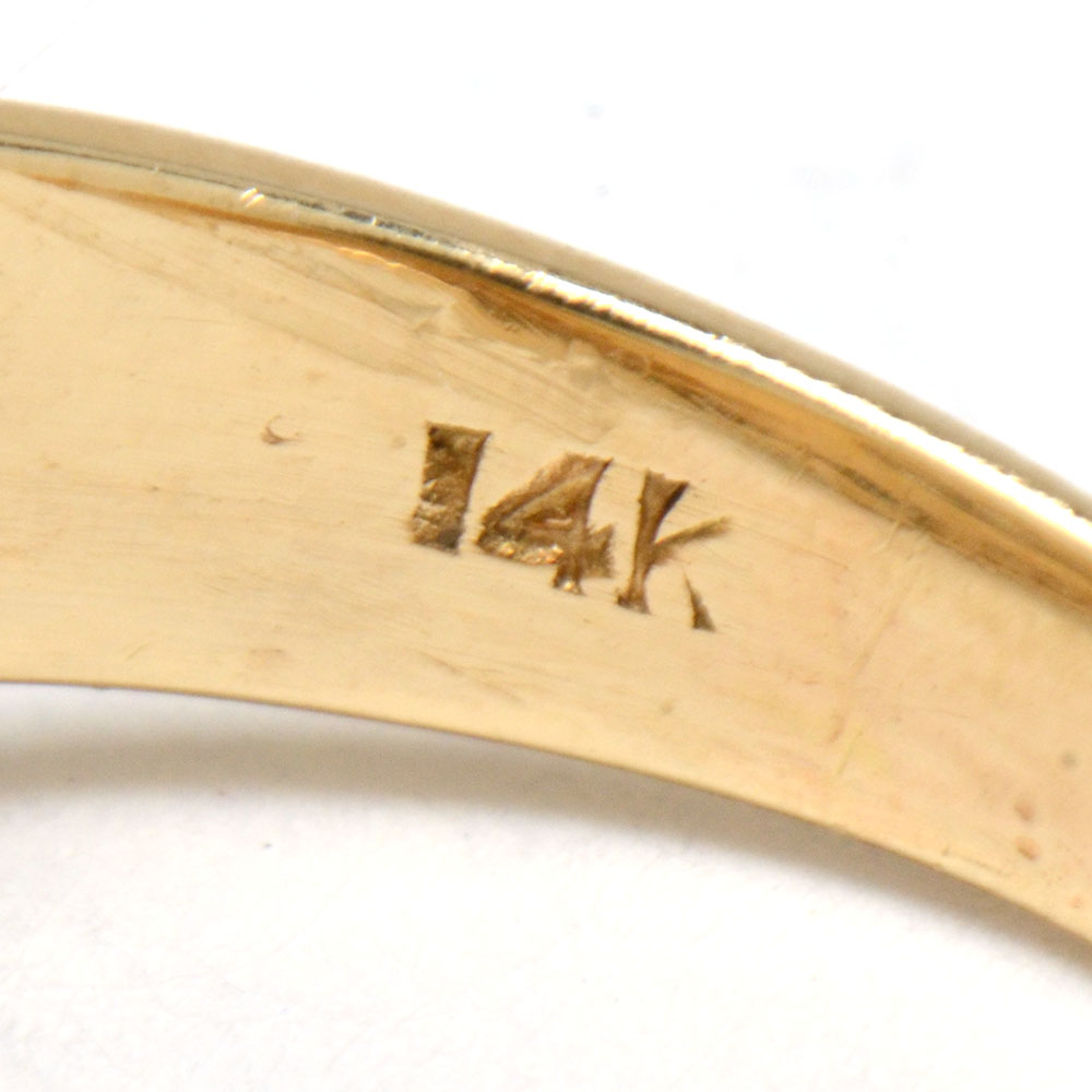 14k Yellow Gold Floral Diamond Cluster Ring