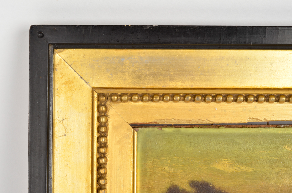 Antique Landscape Oil Painting on Panel