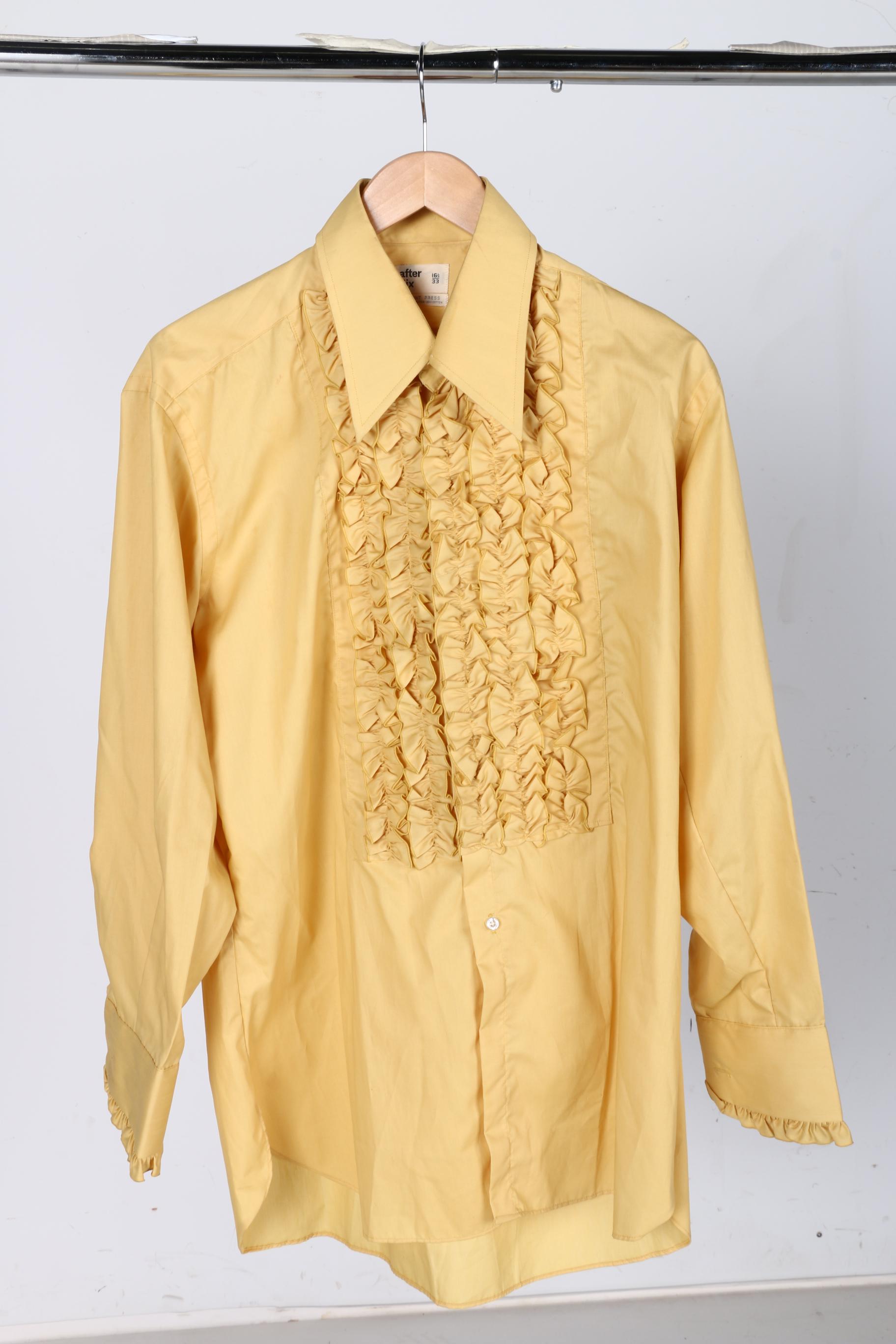 Collection of Men's Vintage Ruffle Tuxedo Shirts and Windbreaker