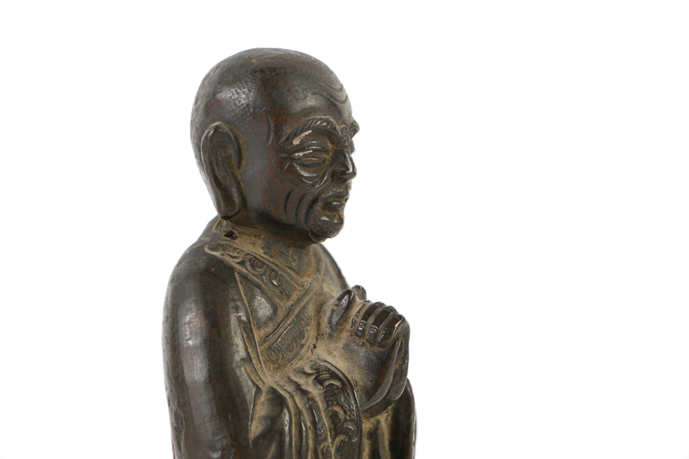 Chinese 19th Century Bronze Monk Figure