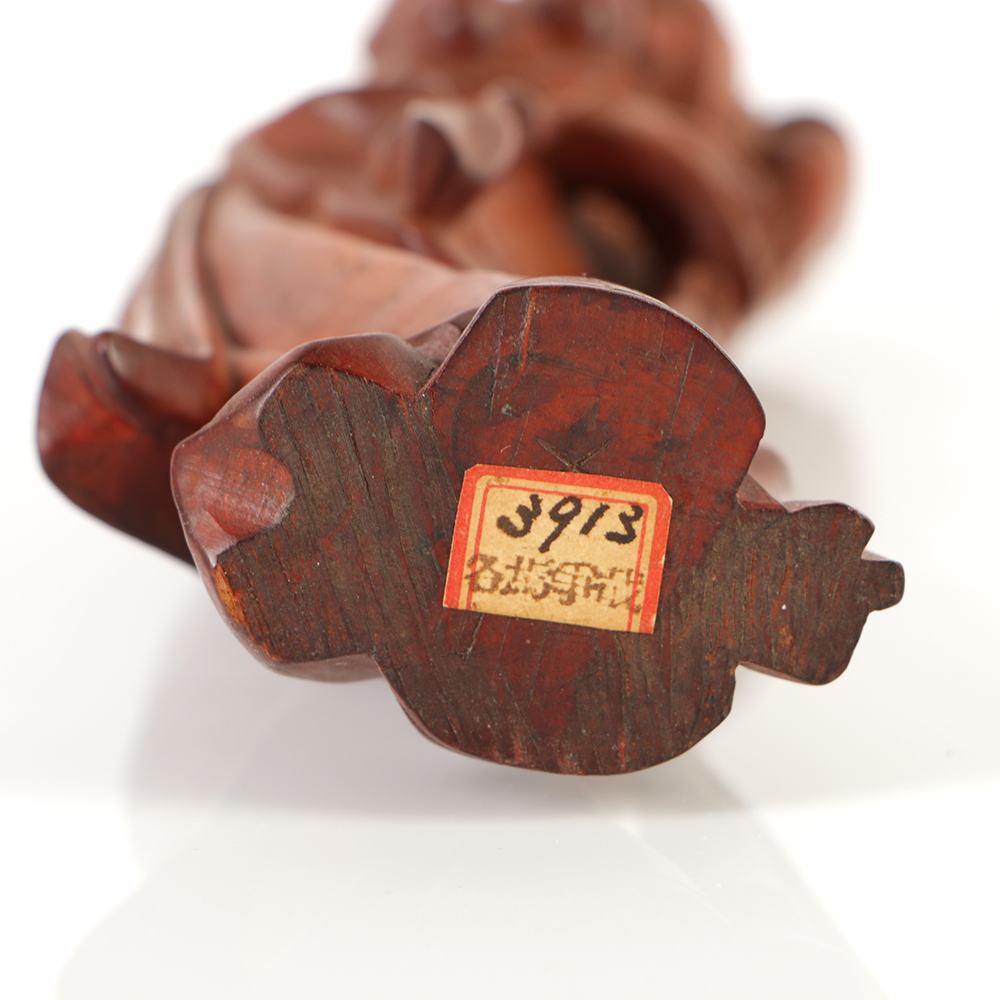 Pair of Chinese Rosewood Carvings of Shouxing the God of Longevity