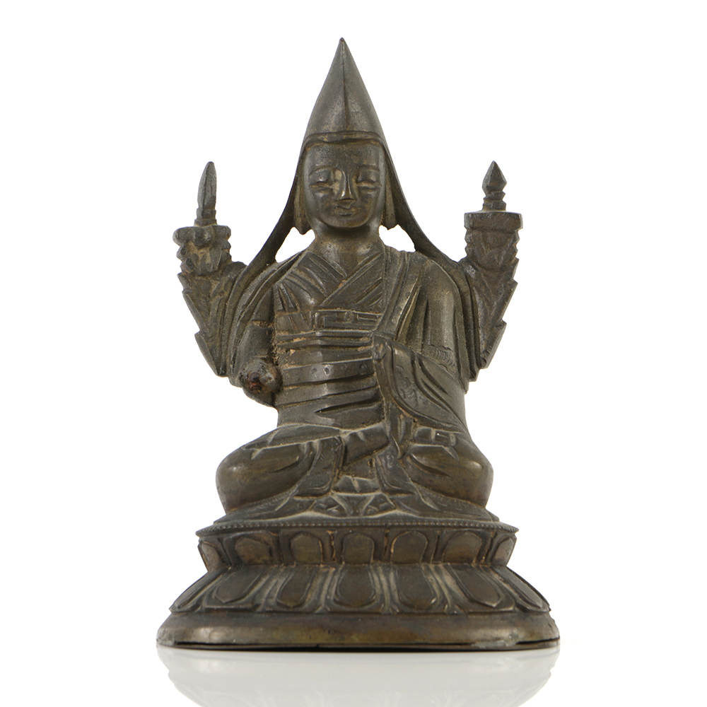19th Century Bronze of a Tibetan Lama