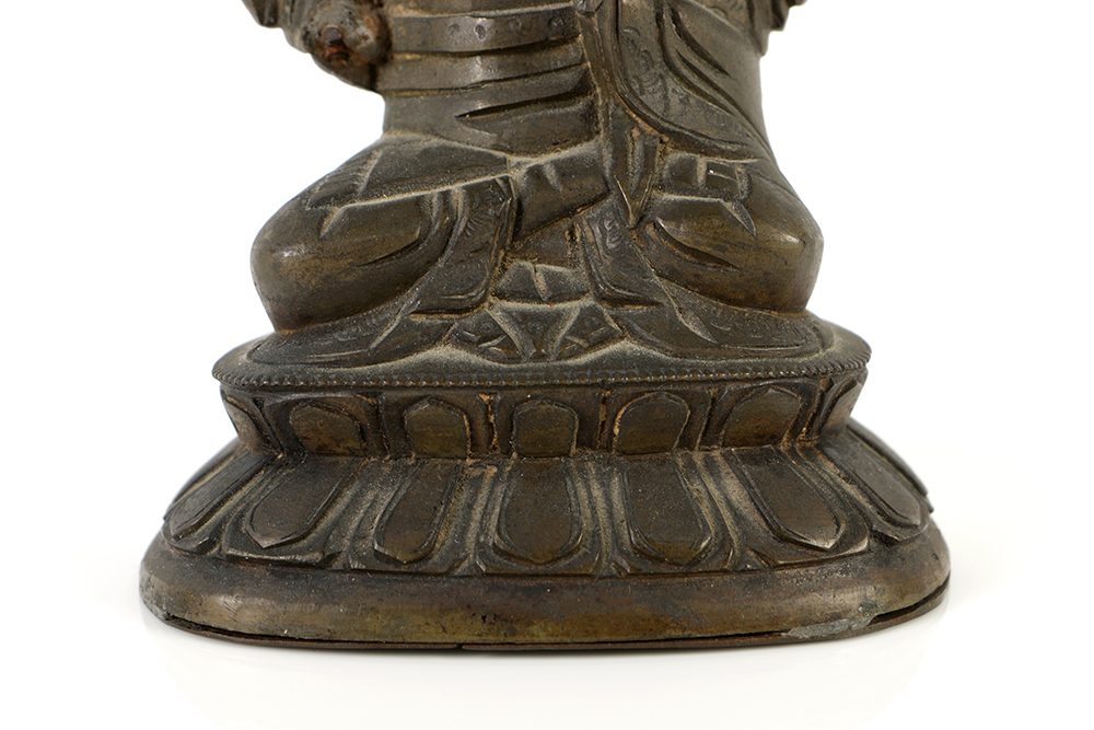 19th Century Bronze of a Tibetan Lama