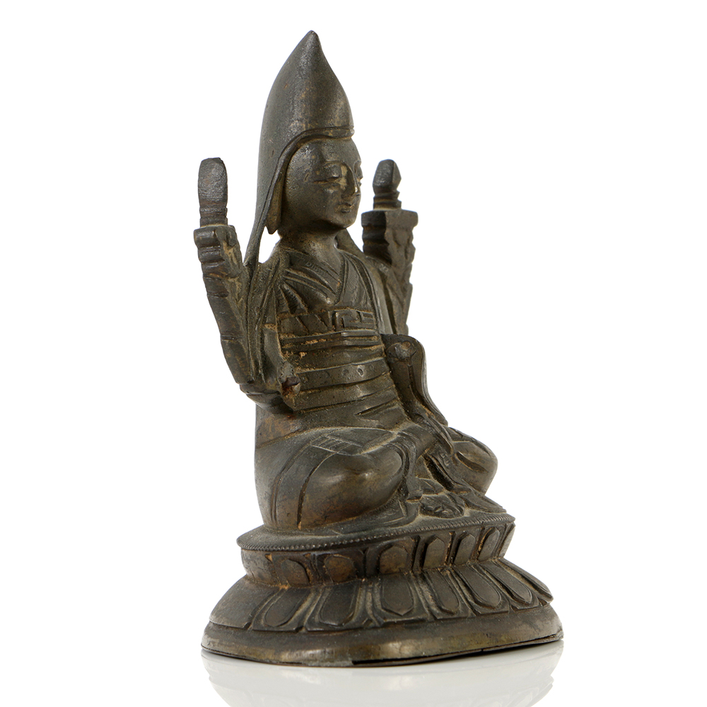 19th Century Bronze of a Tibetan Lama