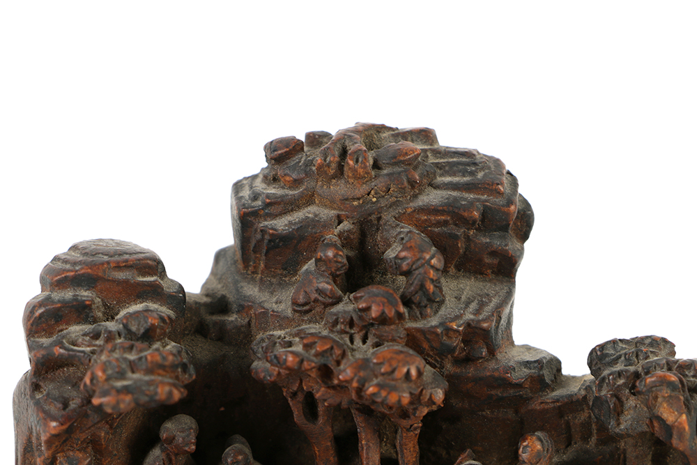 19th Century Chinese Bamboo Scholar Carving