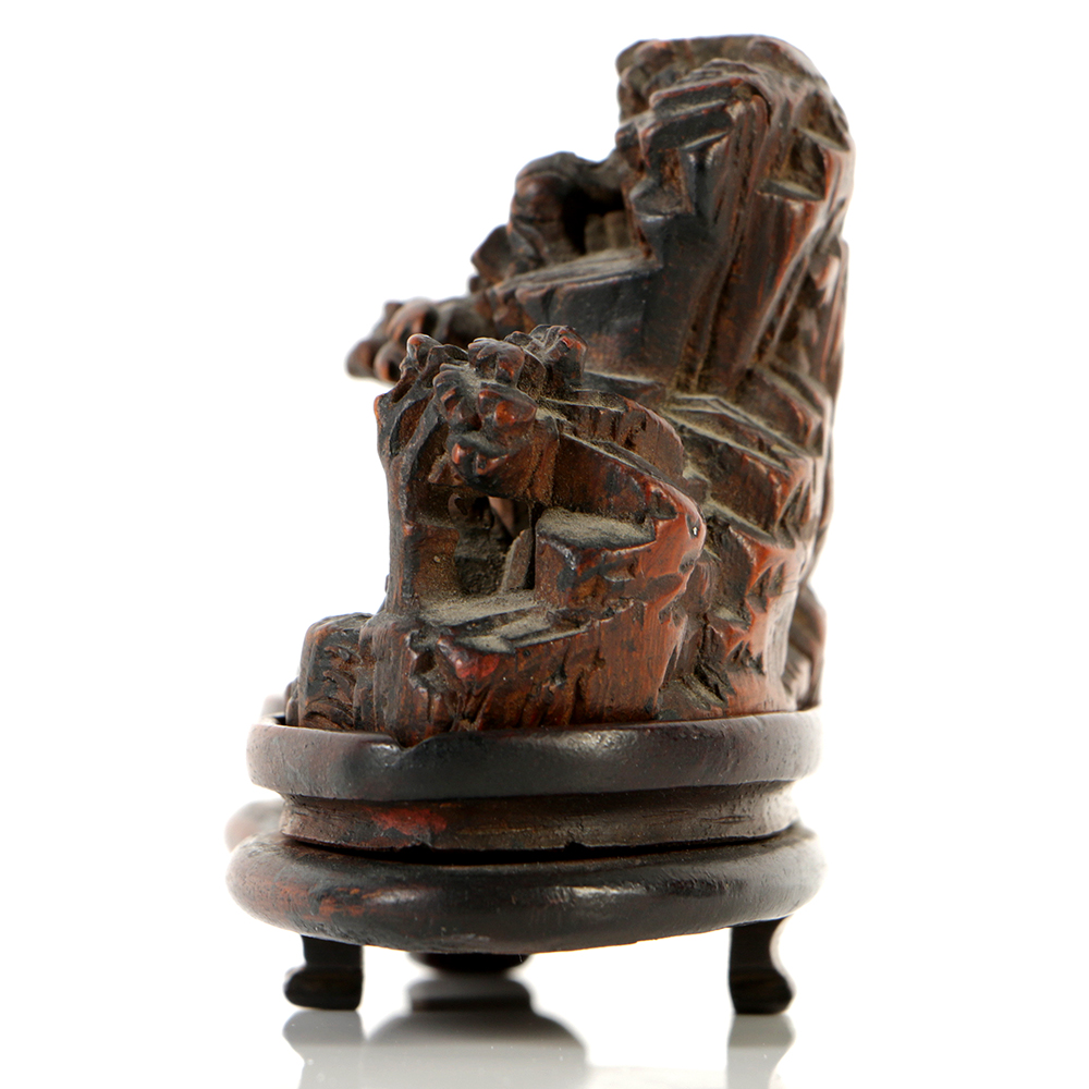 19th Century Chinese Bamboo Scholar Carving