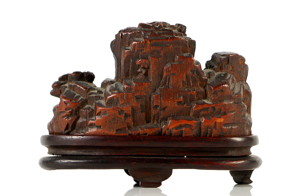 19th Century Chinese Bamboo Scholar Carving