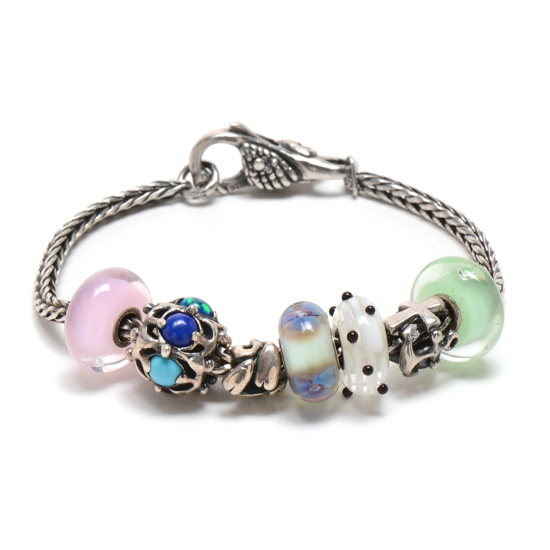 Trollbeads Sterling Silver Charm Bracelet with Charms