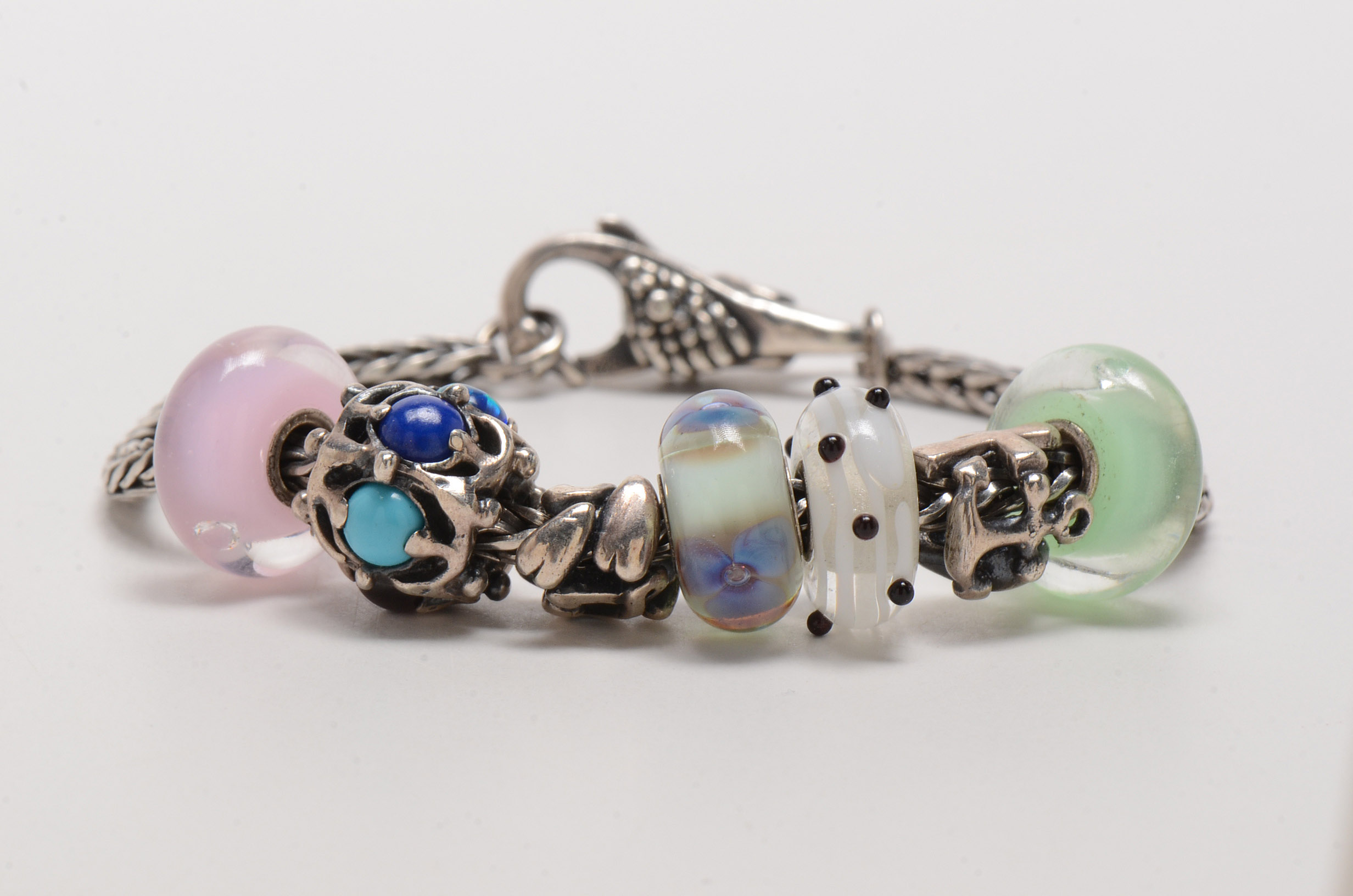 Trollbeads Sterling Silver Charm Bracelet with Charms