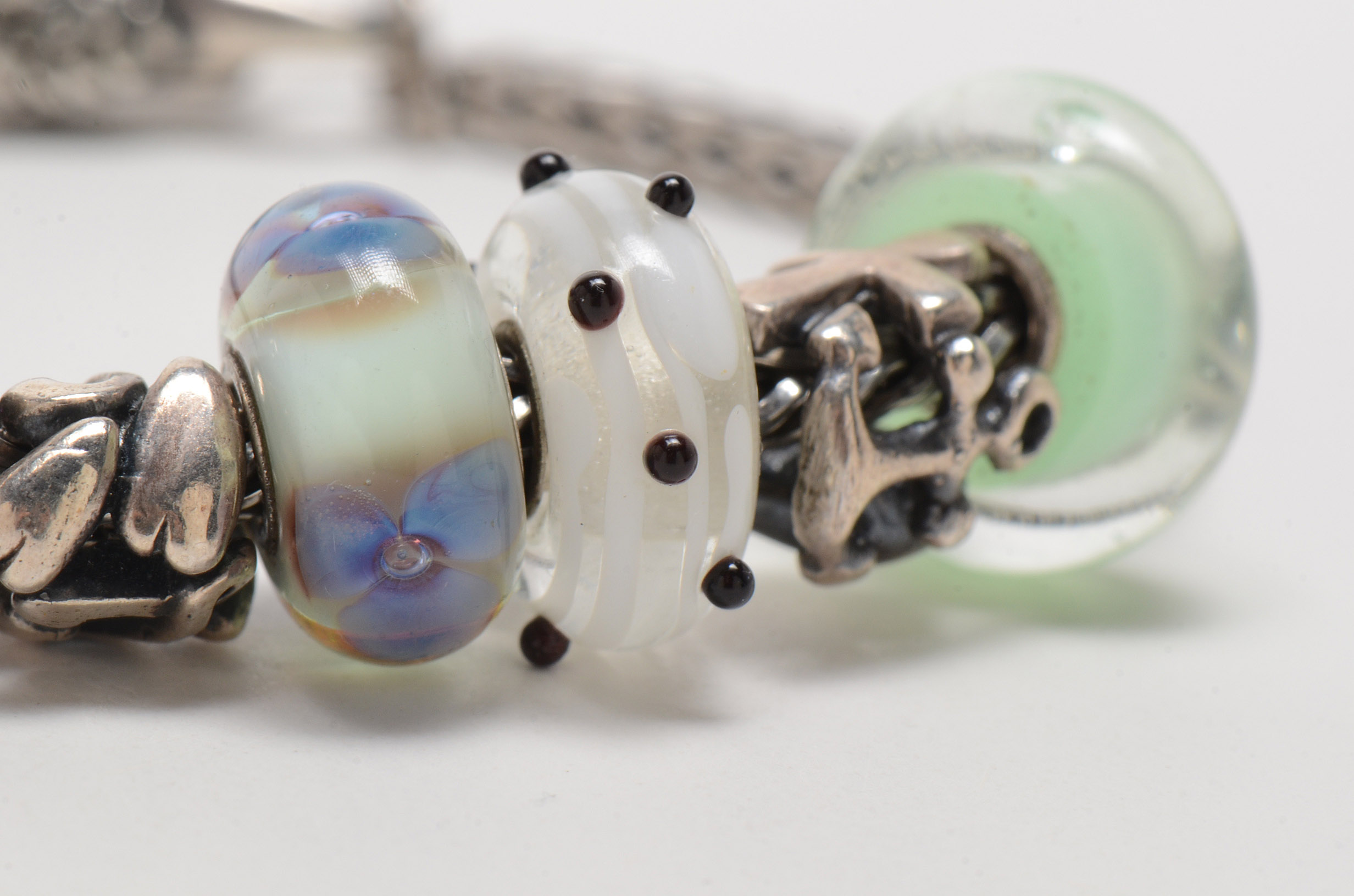 Trollbeads Sterling Silver Charm Bracelet with Charms