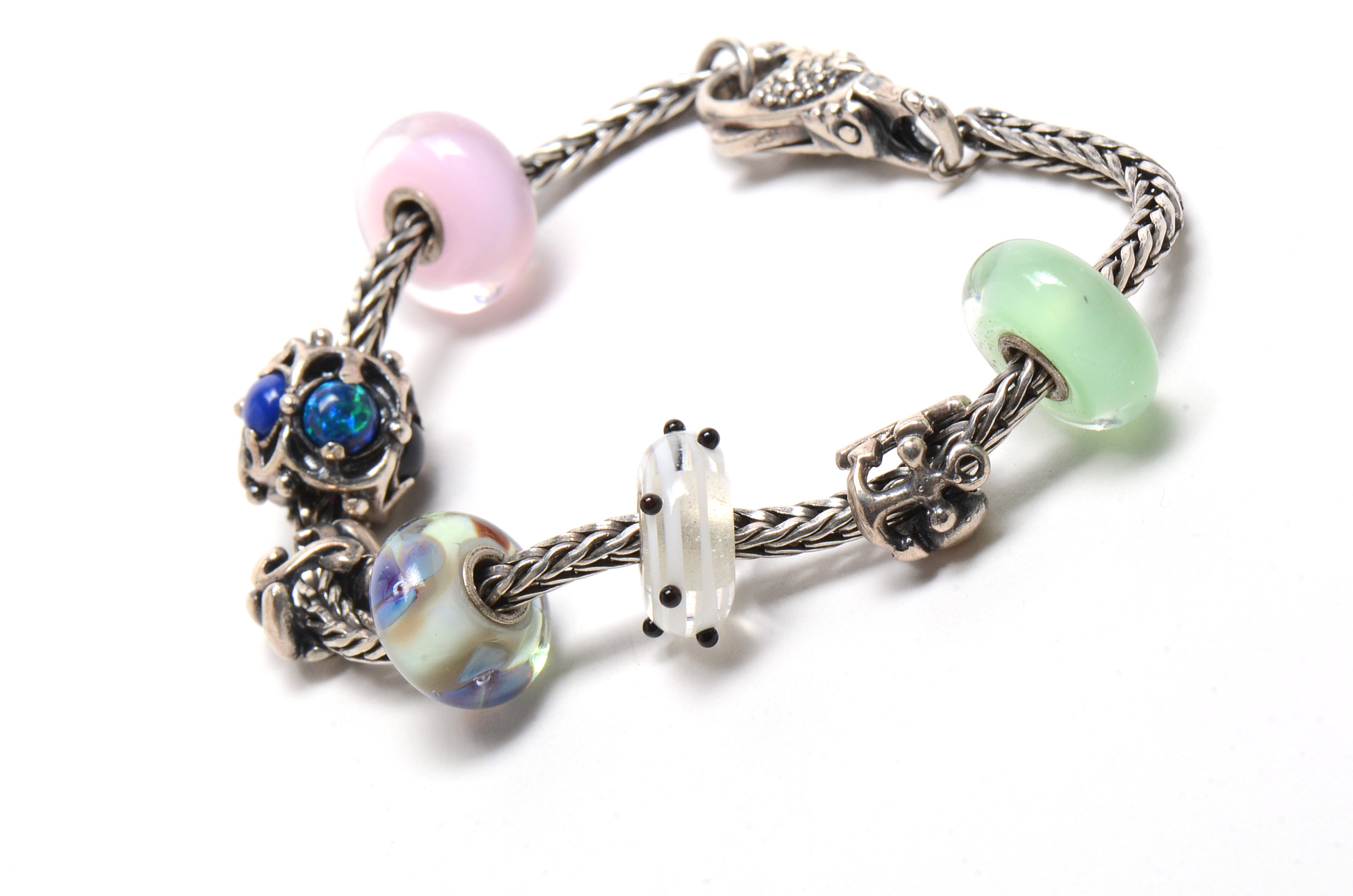 Trollbeads Sterling Silver Charm Bracelet with Charms