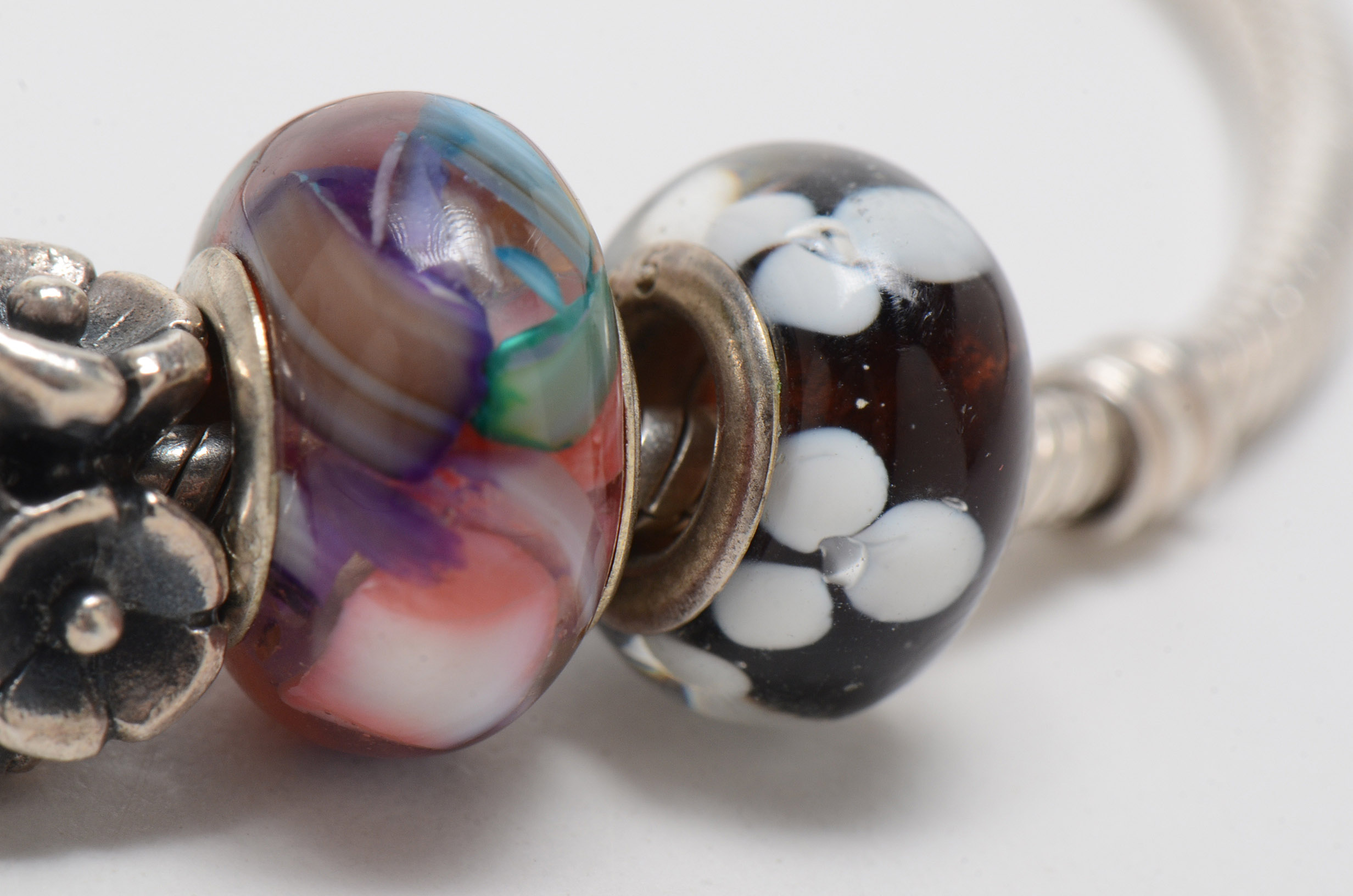 Pandora Sterling Silver Barrel Clasp Charm Bracelet