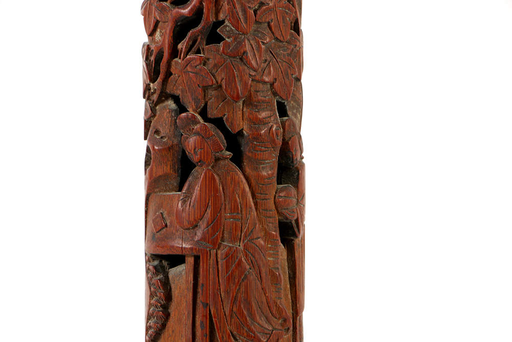 Mid-Century Chinese Carved Bamboo Cricket Cage