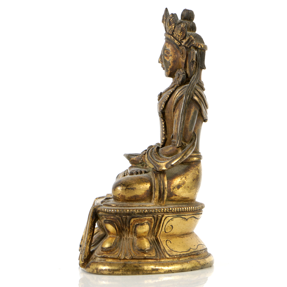 Seated Sino-Tibetan Amitābha Buddha Bronze