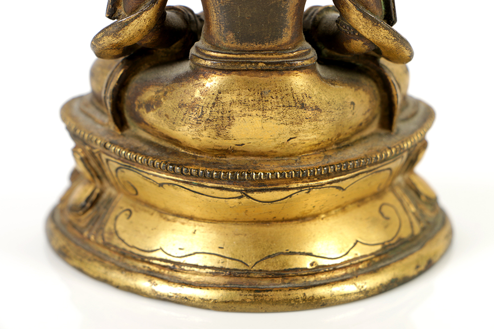 Seated Sino-Tibetan Amitābha Buddha Bronze