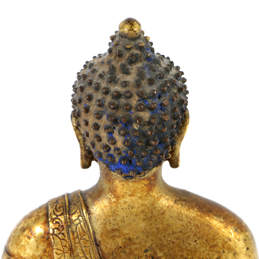 Finely Cast Sino-Tibetan Gautama Buddha Gilt Bronze