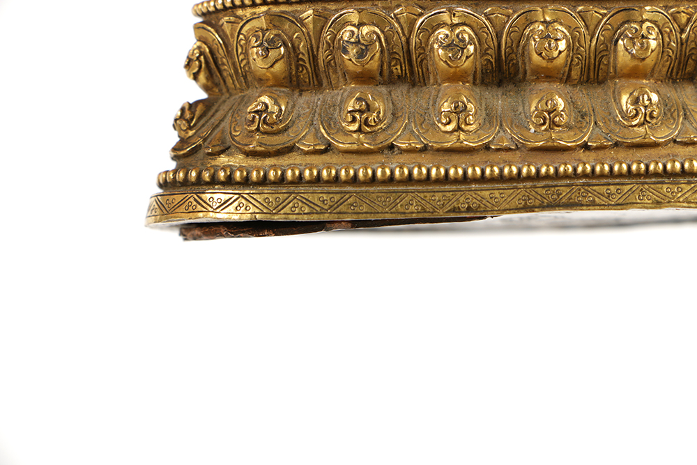 Finely Cast Sino-Tibetan Gautama Buddha Gilt Bronze