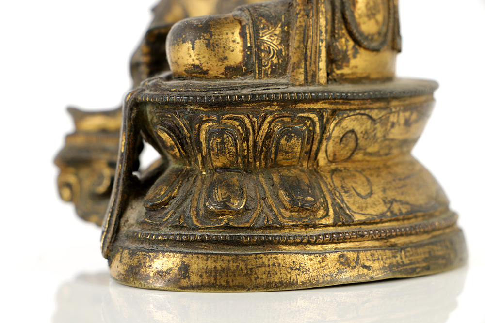 Tibetan Gilt Bronze Statue of the Green Tārā