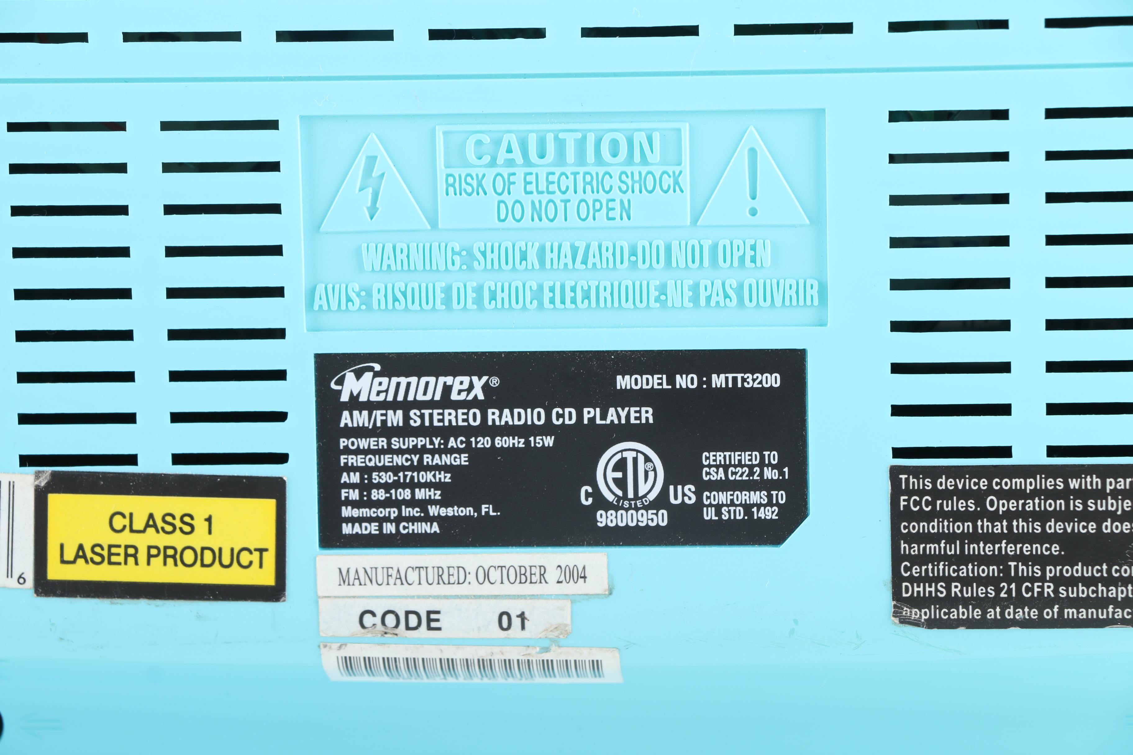 Memorex Faux Vintage AM/FM CD Player