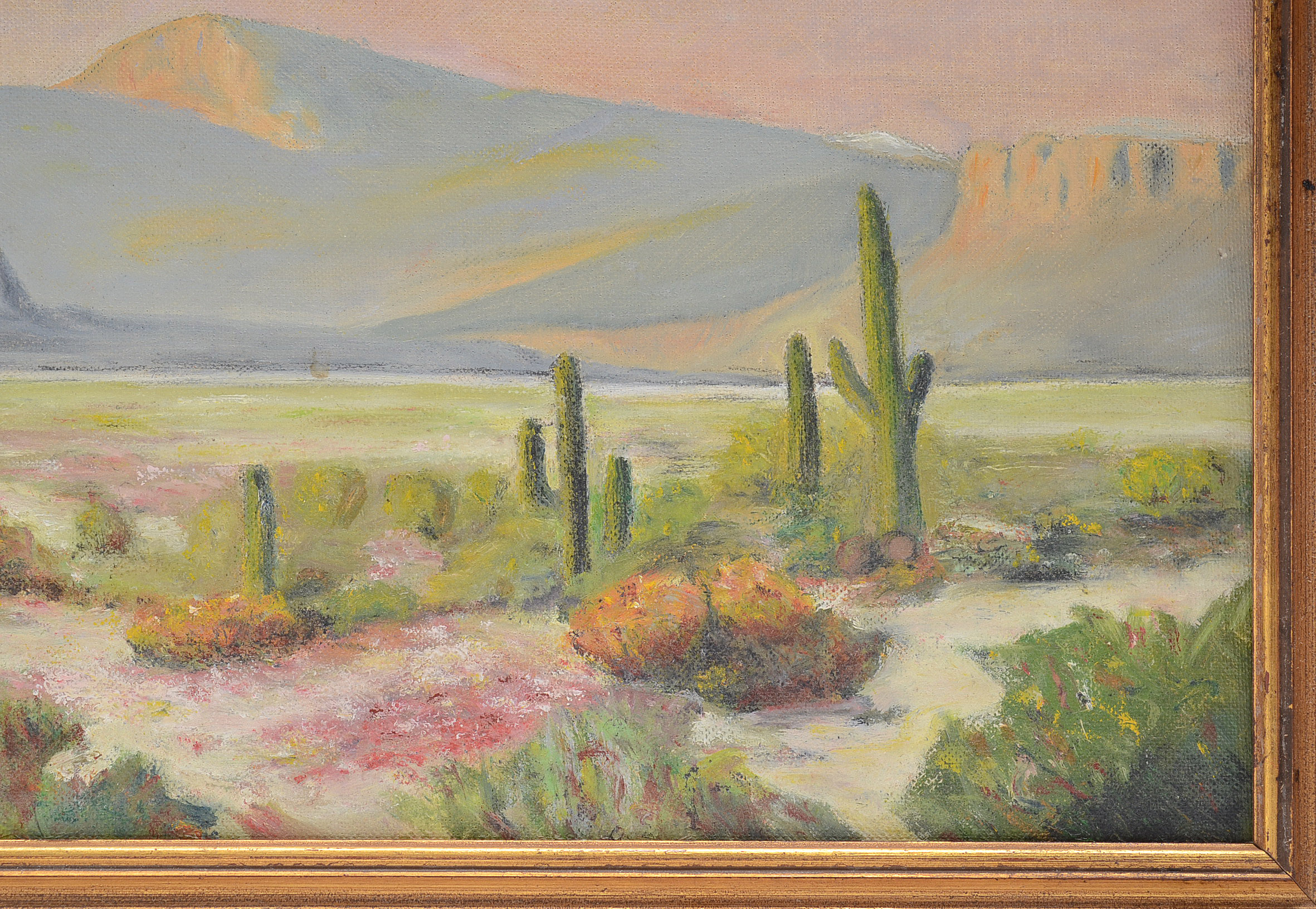 Original Oil on Academy Board Southwestern Landscape