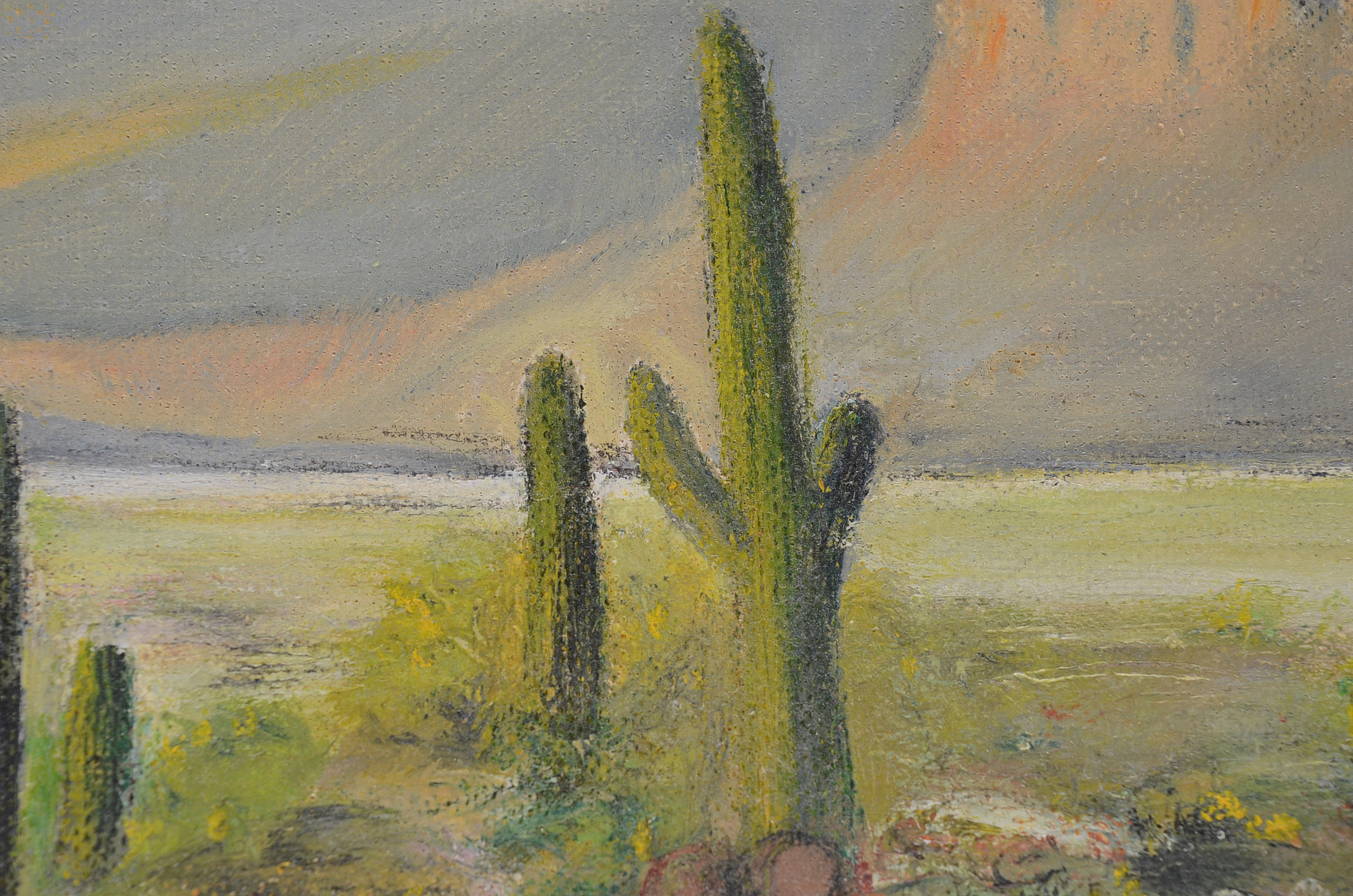 Original Oil on Academy Board Southwestern Landscape