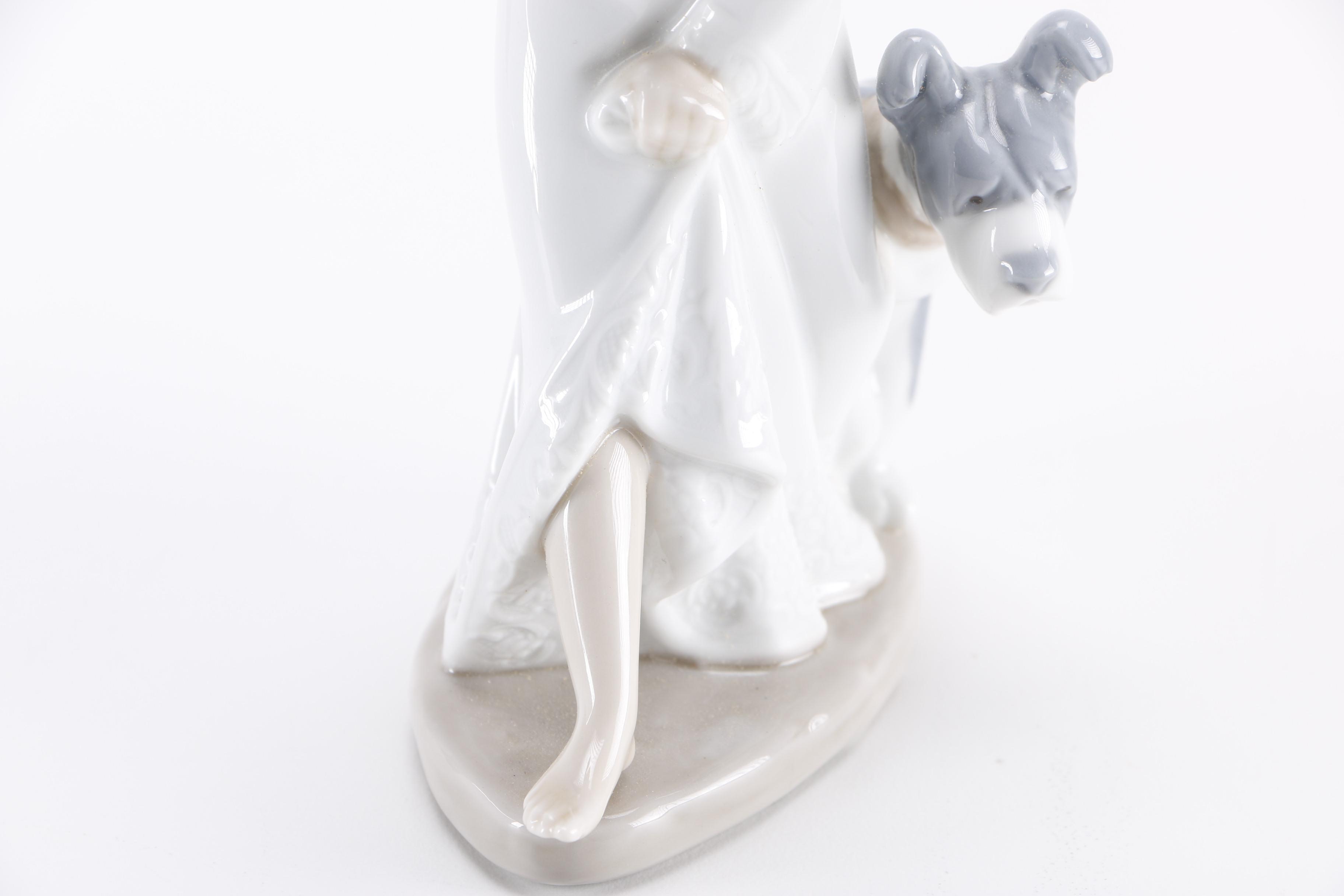 Nao by Lladro Girl With Dog Figurine