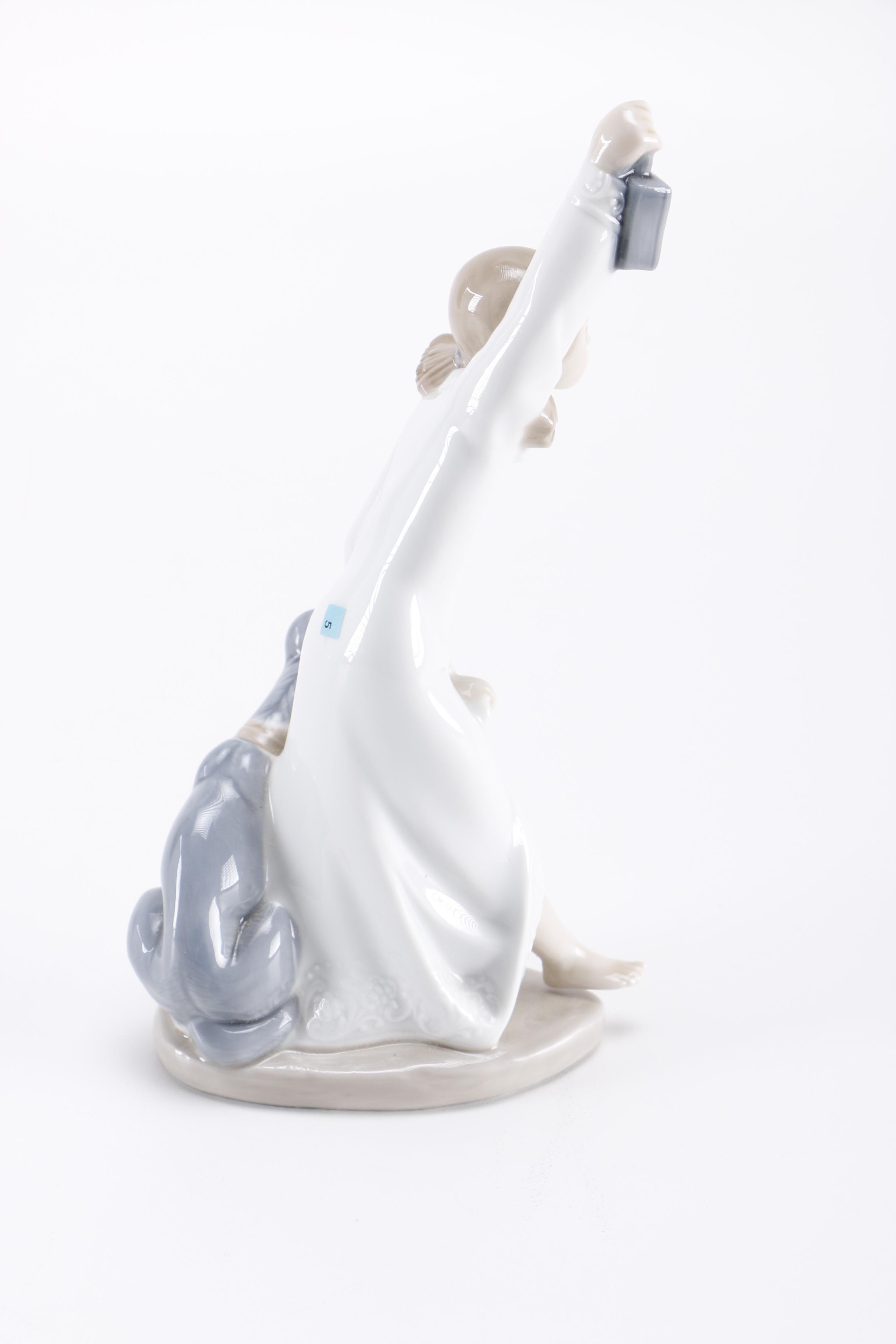 Nao by Lladro Girl With Dog Figurine