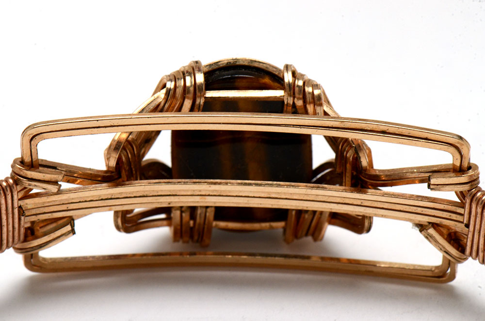 Gold Filled Wire Wrapped Tiger's Eye Bracelet