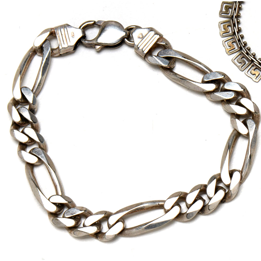 Sterling Silver Necklace and Bracelets