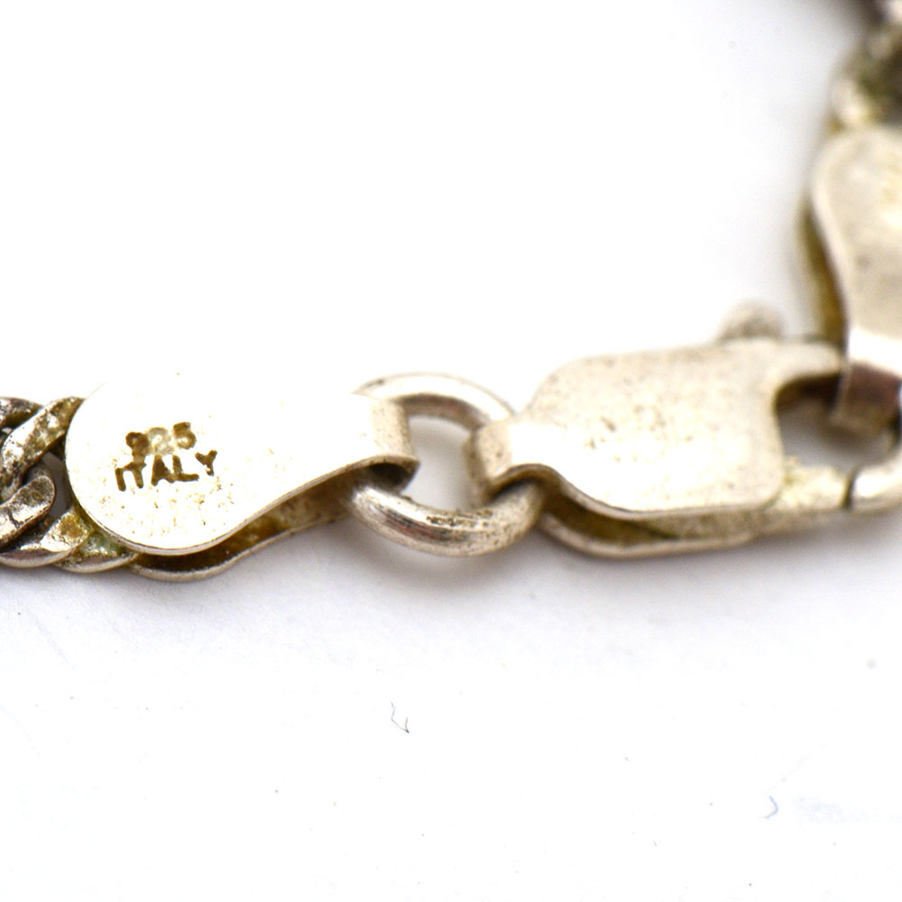 Three Sterling Silver Linked Bracelets and Necklace