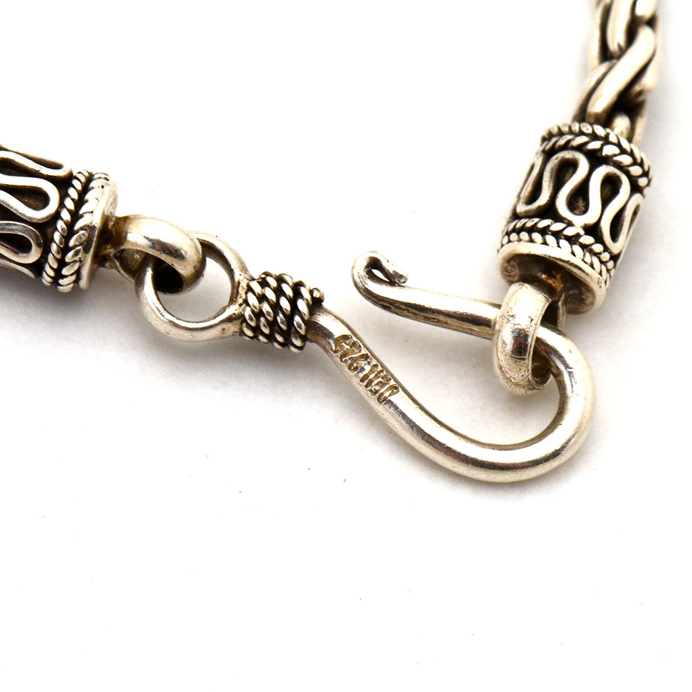 Three Sterling Silver Linked Bracelets and Necklace