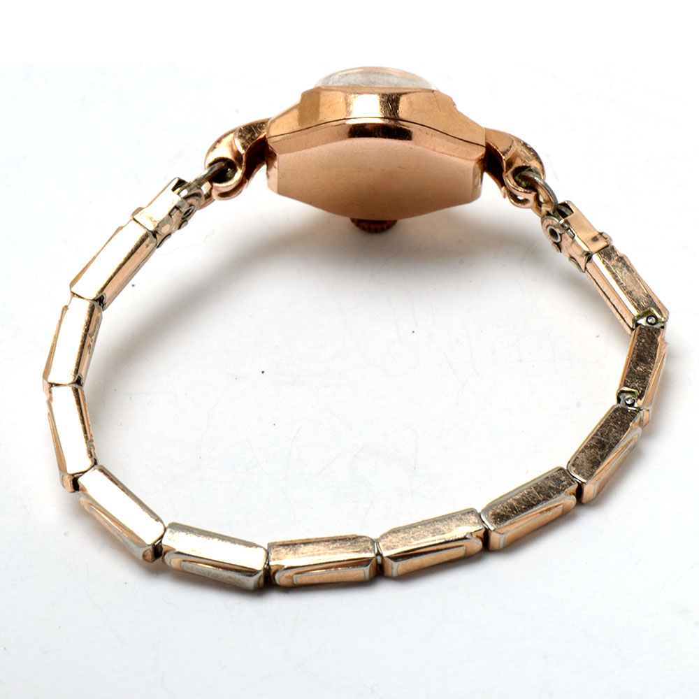 Women's Vintage Enicar Hyde Park 14K Rose Gold Watch