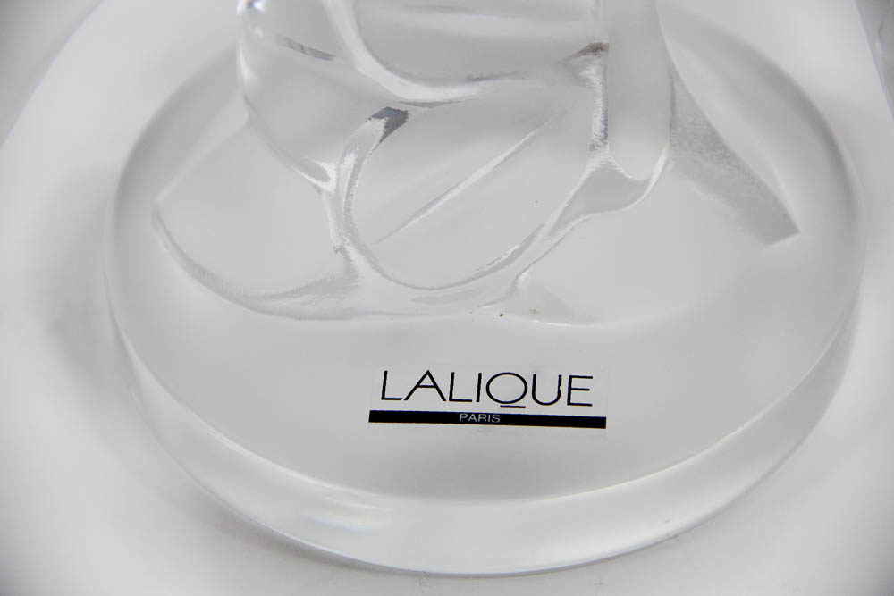 Lalique Lovebirds Crystal Figurine