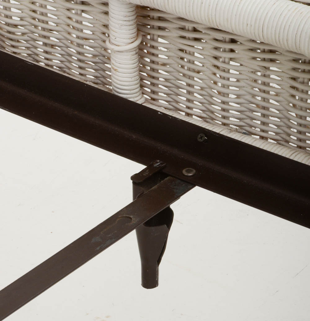Ralph Lauren White Wicker Queen-Size Bed Frame