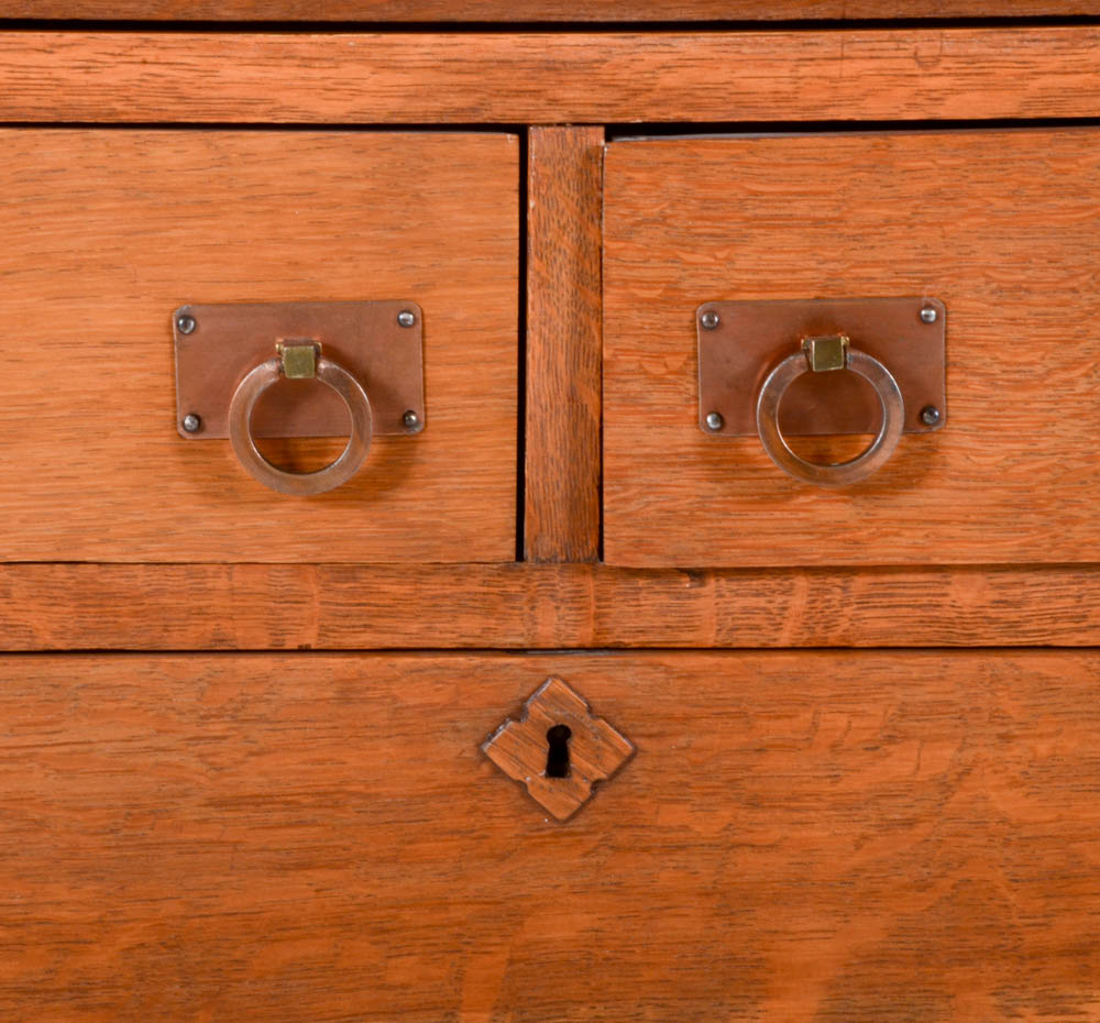 Cron-Kills Co. Arts and Crafts Style Oak Slant Front Desk
