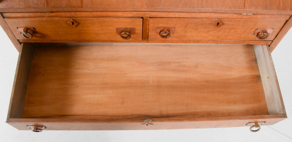 Cron-Kills Co. Arts and Crafts Style Oak Slant Front Desk