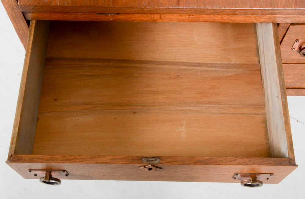 Cron-Kills Co. Arts and Crafts Style Oak Slant Front Desk