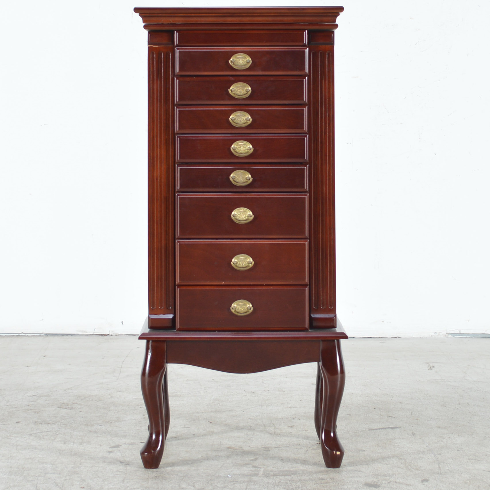 Queen Anne Style Jewelry Armoire