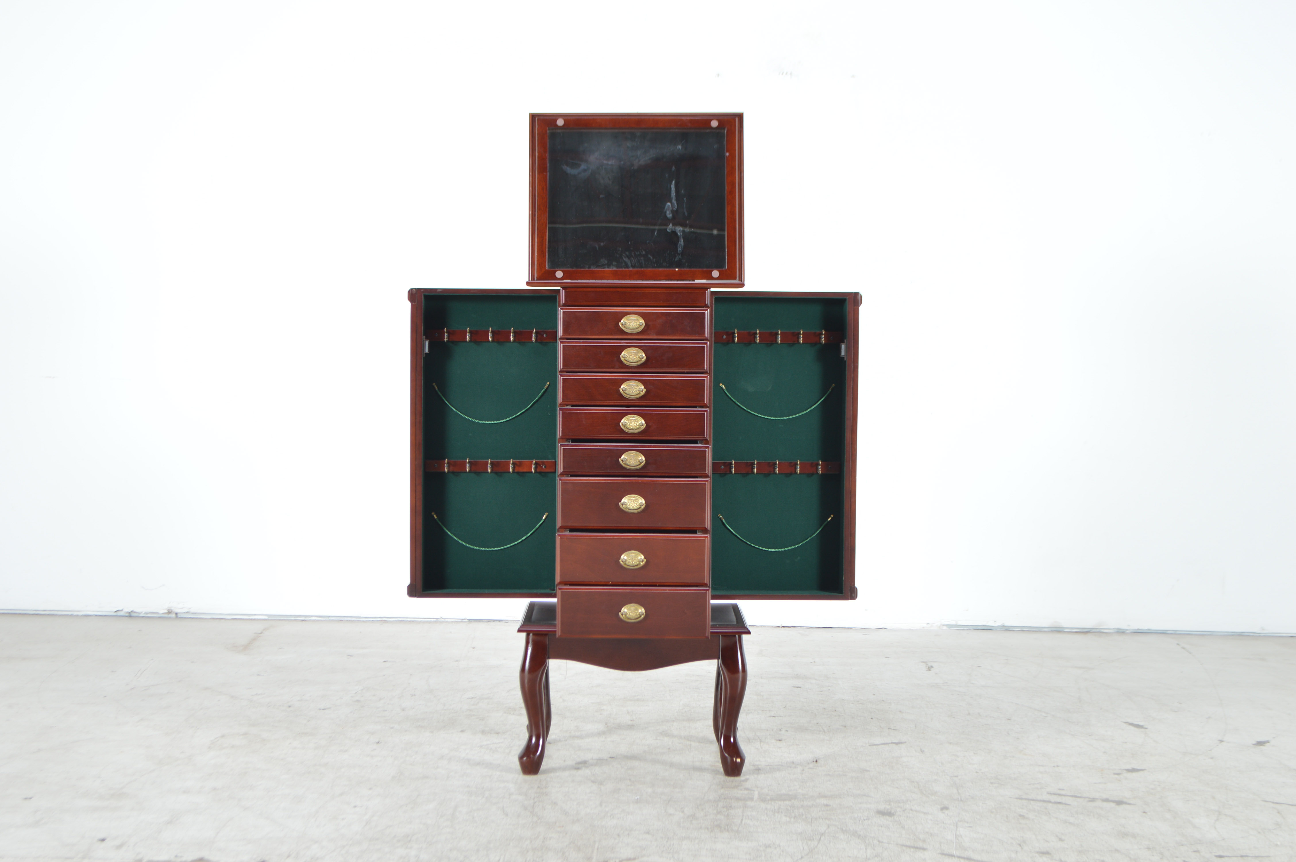 Queen Anne Style Jewelry Armoire