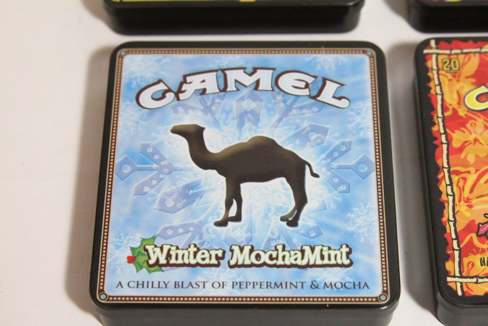 Four Camel Exotic Blends Cigarette Tins