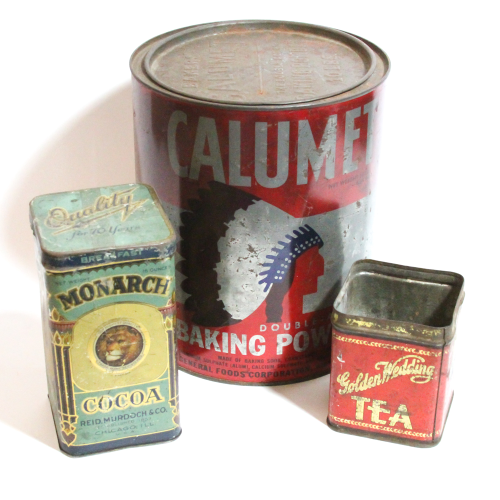 Collection of Three Vintage Kitchen Tins